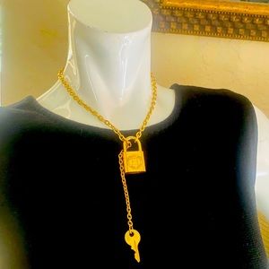 Vintage FENDI Lock & Key Necklace